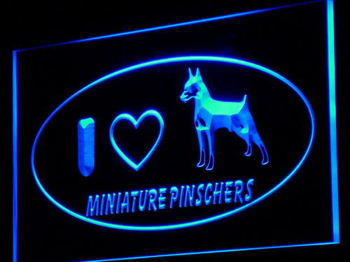 I Love Miniature Pinscher Dog Neon Light Sign